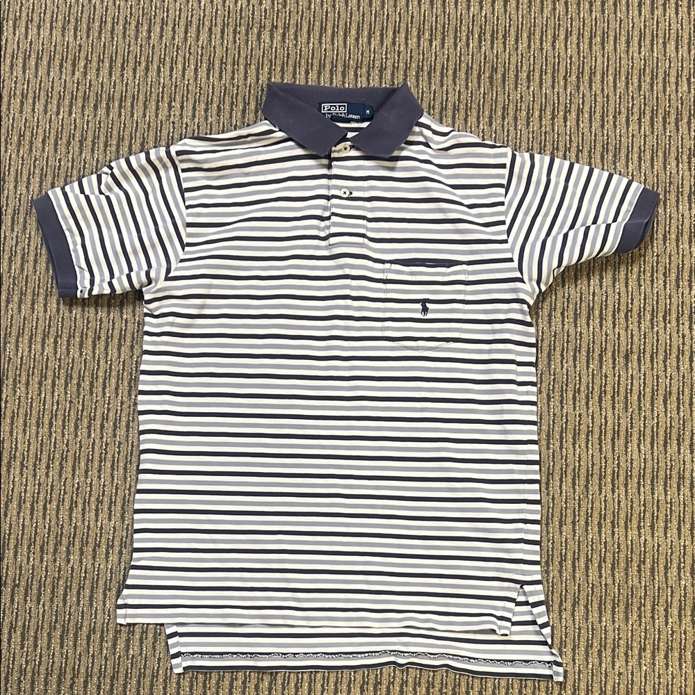 Polo by Ralph Lauren: Navy and White Striped Polo Shirt